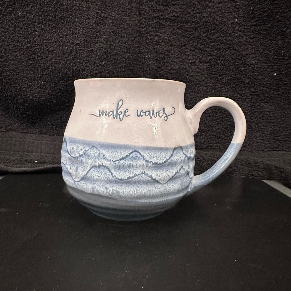 Belle Madison Blue and Gray Ceramic Mug - Make Waves